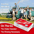 Disposable Travel Toothbrush Set, 20 Pack, No Water Needed, Fresh Mint and Sweet Peach Flavors (Mint Flavor)