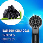 Bamboo Charcoal Replacement Heads Fit for Oral B Braun Electric Toothbrushes, 4PCS,Black,Charcoal Infused Bristles,Small Round Head for Pro Series Vitality,for Genius and Smart Series