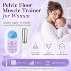 Pelvic Floor Muscle Trainer for Women, Incontinence Treatment Device with Probe and Pads, Electrical Pelvic Floor Exercise Stimulator, Kegel Exerciser for Stress Urge Mixed Urinary Continence Support