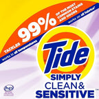 Tide Simply Clean & Sensitive Liquid Laundry Detergent, Cool Cotton Scent, 89 Loads, 117 fl oz