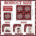 Feifeiya 240 Pcs Christmas Paper Napkins Christmas Disposable Cocktail Napkins Snowman Decoupage 2 Ply Beverage Paper Xmas Holiday Party Supplies for Guest Banquet Lunch Winter Dinner Table Decor
