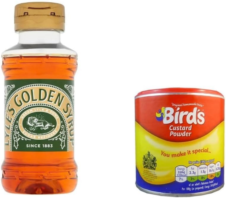 Golden Syrup Squeezy Lyles 325g and Custard Powder Birds 250g Combo pack