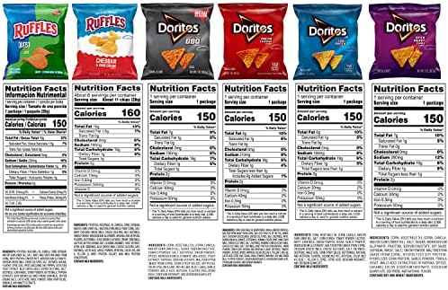 Frito-Lay Ruffles and Doritos Bold Variety Pack, 1 Ounce (Pack of 40)