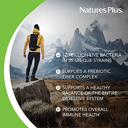 NaturesPlus GI Natural Probiotic Mega - 30 Capsules - Digestive & Immune Health - Gluten Free - 30 Servings