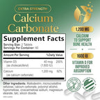 Calcium 1200 mg Per Serving with Vitamin D3 - Bone Health Supplement, Vitamin D & Calcium Supplements for Women & Men - Bone, Teeth & Immune Support, Nature's Calcium Pills, Bottled USA - 120 Tablets