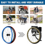 1 Pair 20/22/24 inch Wheelchair Push Rim Covers, Non-Slip Wear-Resistant Hand Push Protective Cover, Silicone Wheelchair Handrim Covers, Rear Wheel Grips Cover,Copper,22inch