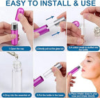 6 Pack Aromatherapy Nasal Inhaler Tubes for Essential Oils, Portable Reusable Blank Aluminum Nasal Inhalers with 2 Mini droppers 24 Cotton Wicks and 24 Writable Stickers