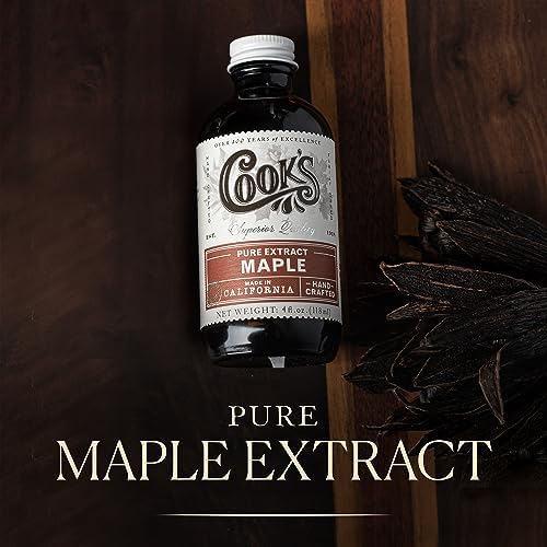 Cook's, Pure Maple Extract, All Natural Premium Maple Sap from Vermont's Finest Maple Trees, 4 oz