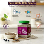 Golden Crown White Chia Seeds - Gluten Free, Non GMO, Kosher & Vegan Chia Seeds- Mild Flavor Suitable for Chia Puddings, Smoothies, Baking, Oatmeal, Yogurt, Sauces & Everyday Cooking, 24 Oz (1.5 Lb)