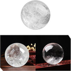 Comimark 1PCS 60mm Natural White Clear Quartz Crystal Sphere Ball Reiki Healing Gemstone Home Decor