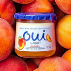 Oui by Yoplait Peach Whole Milk Yogurt, French Style Yogurt, 5 OZ Glass Yogurt Jar