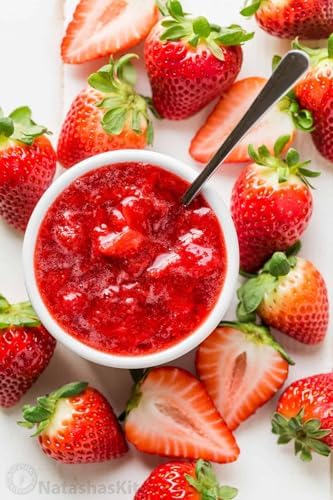 Generic Strawberry Dessert sundae Topping 72 oz Made in USA.. Good For Pies, Cakes, Pastries, Ice Cream and Dessert Topping, Pancake or Waffle Spread | Made with Fresh Real Fruit