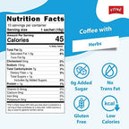 FITNE Instant 3 In 1 Coffee Packets Mix With Herbs Cinnamon Garcinia Safflower Spice Latte Smooth Blend No Sugar Sucralose Sweetener, 10 Sachets