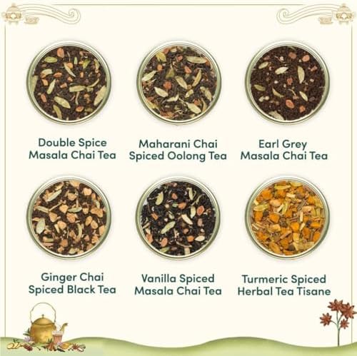 VAHDAM, Chai Tea Gift Set (12 varieties) Chai Loose Leaf Tea in Tin Caddy Gift Box | Exotic Chai Tea Blends | Gluten Free, Non GMO | Gifts for Men and Women | Gifts for Him/Her