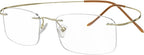 Eyekepper Titanium Rimless Reading Glasses Readers Men Women Gold +2.25