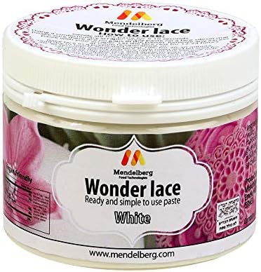 Mendelberg Wonder Lace Edible Lace Paste, White 5.2 Fluid Ounces