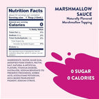 Jordan's Skinny Mixes Sugar Free Marshmallow Sauce Topping, For Drizzling Over Coffee, Lattes, Ice Cream, Yogurt, Oatmeal, Hot Chocolate, Desserts, Zero Calories, Dairy & Gluten Free, Kosher, 12 Fl Oz