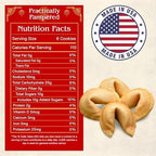 50 Fortune Cookies - Individually Wrapped with Fun, Traditional Fortunes, Lucky Numbers and Chinese Characters - Bundle of 50 Vanilla Cookies