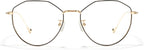 Cyxus Blue Light Glasses for Men and Women, Round Metal Frame Computer Eyeglasses for Office, Gaming, Reading 8090