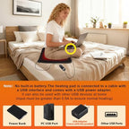 USB Heated Seat Cushion - 5V Portable Stadium Chair Heating Pad with 5 Heat Setting & 4H Timer - Light&Foldable for Travel Warmth-Universal Outdoors Seat Warmer for Office,Home,Bleachers