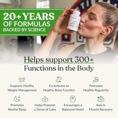 BIOptimizers Magnesium Breakthrough Supplement with 500mg - 7 Forms of Magnesium: Glycinate, Malate, Citrate, and More - Natural Support for Sleep and Cognitive Function -30 Capsules- Calming Vitamins