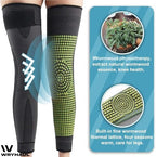 1 Pair Aicao Kneeca Acupressure Self Heating Knee Sleeve, Aicao Knee Protection for Warm, Ai cao Best Knee Brace For Women and Men, Relieve Knee Pain (Black,2XL (19.7" - 21.7 "))
