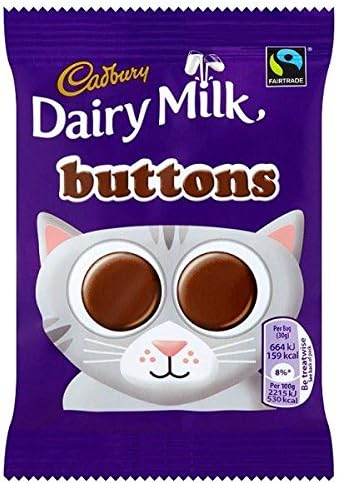 Cadbury Dairy Milk Buttons Chocolate 28 x 30g Bags (Bulk Buy)