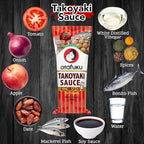 Otafuku Takoyaki Sauce from Japan - Delicious Original Japanese Flavor for Takoyaki Balls (10.6 Ounces) - Pack of 12
