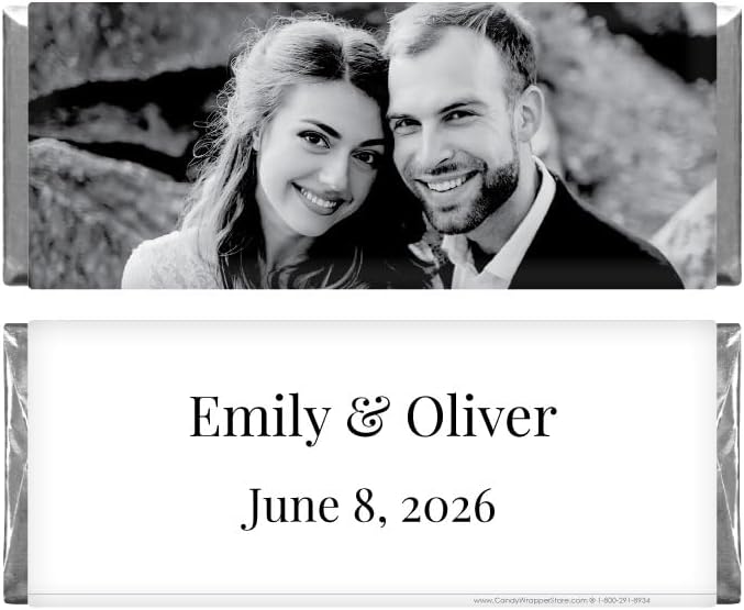 Picture Perfect Wedding Candy Bar Wrapper - Save the Date - Wedding Reception Party Favors - Set of 36