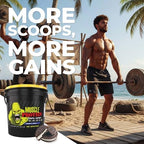 COLOSSAL LABS Muscle Protein Whey Powder [12 lbs/Pack of 1]– Cold Filtered, 25g Pure Protein, 6.6g BCAAs (Packaging May Vary) (12LB, Peanut Butter Chocolate)