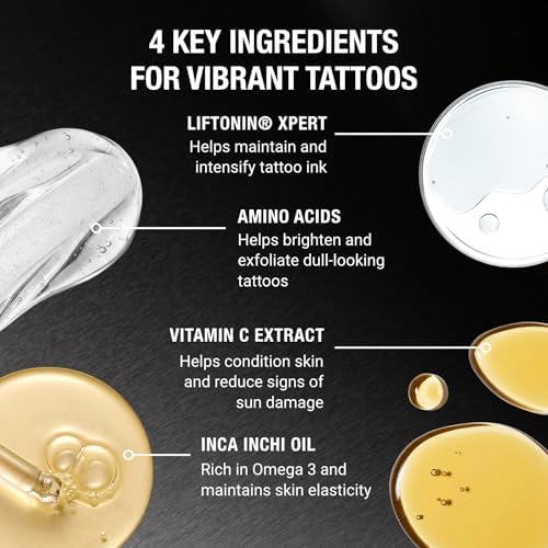 Stories & Ink Tattoo Care | VIBRANCY SERUM for Healed Tattoos | Brightening Treatment to Enhance Ink Color & Restore Faded Tattoo Pigment, Lightweight Hydrating Aftercare, 60 mL / 2 Fl Oz