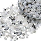 LAIDANLA White Labradorite 1lb Crystal Polished Tumbled Stones Irregular Shaped Crystal Chips Bulk Natural Gemstone Aquarium Gravel Rocks Vase Filler Fish Tank Gravel Home Decoration