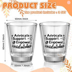 2 Pcs Social Worker Gift for Women Men Shot Glasses Bulk 2 oz Shot Glasses Gifts with Text Funny Social Worker Accessories Graduation Office Decor