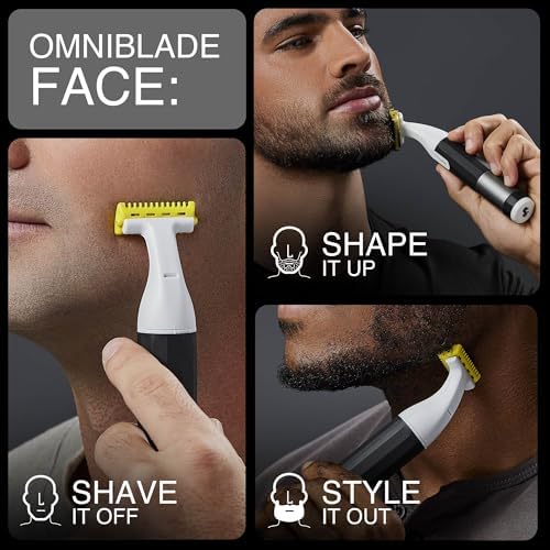 Remington Omniblade Face & Body Shaver for Men, 100% Waterproof, Rechargeable Razor with Removable Head, 35mm Main Blade + 7 Attachments (Adjustable Precision Stubble Combs & Micro Trimmer)