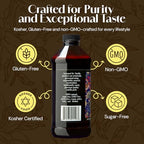 Natural Vanilla Extract, 16 fl oz - Madagascar Bourbon vanilla, kosher, sugar‑free, GMO‑free, gluten‑free, and additive‑free