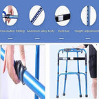 Walkers for Seniors Walkers for The Elderly Walker,Lightweight Folding Rollator Walker Walking Frames for The Elderly Lid Mobility Aid Adjustable Height Lightweight Aluminium Drive Walker for Seni ()