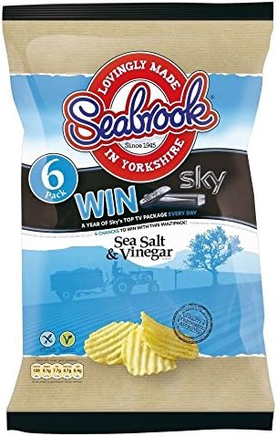 Seabrook Crinkle Cut Crisps - Salt & Vinegar (6x25g) - Pack of 2
