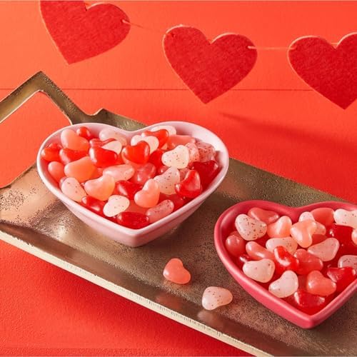 Bulk Heart Shaped Jelly Beans Valentine’s Day Candy 3 Pound - Assorted Fruit Flavors, Festive Red & Pink Candy Hearts For Parties, Candy Buffets & Treat Bags
