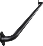 45 Inch Black No-Slip Hand Rails for Indoor Stairs, Wall Mount Staircase Handrail - Outdoor Metal Stair Railing, Iron Banister Rail, Outside Safety Grab Bar for Elderly or Disabled