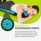 ProsourceFit Acupressure Mat and Pillow Set for Back/Neck Pain Relief and Muscle Relaxation