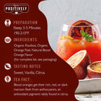 Organic Positively Tea Company, Blood Orange Vanilla Rooibos Tea Bags, 20 Count