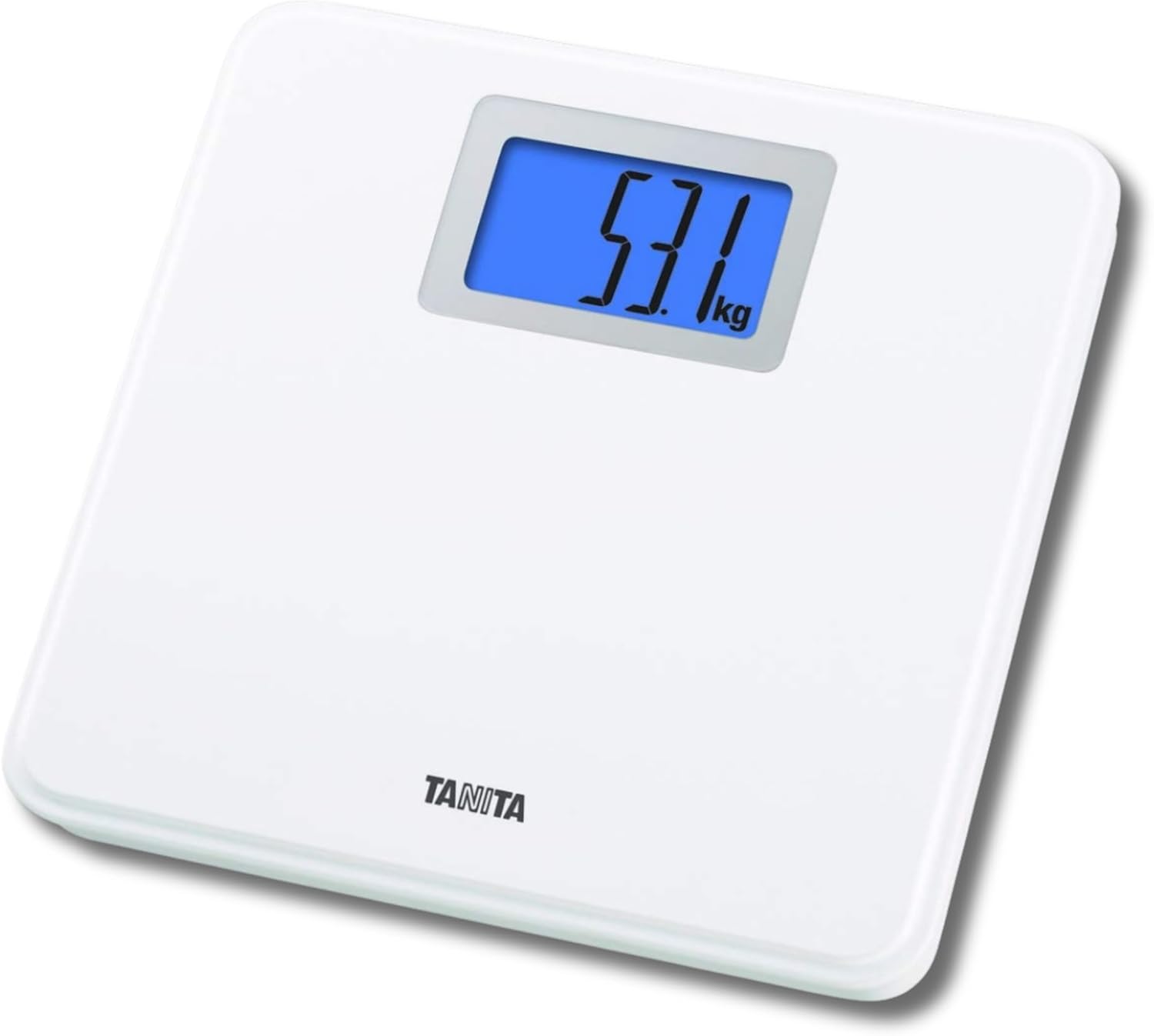 Tanita HD-662 Digital Weight Scale (White) - Japan Technology Bathroom Scale with 330 lb Weight Capacity - 2" Blue Backlit Large LCD Display - Accurate, Durable, Step-On Operation