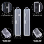 5 Pieces Portable Travel Toothbrush Case, Travel Toothbrush Holder Hard Plastic Dust-Proof Toothbrush Container Toothpaste Box Holder for Travel Use (Clear)
