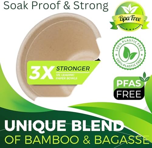 4oz Disposable Paper Cups [100-Pack], Sturdy Small/Mini Paper Cups/bowls, Perfect for Dip Sauce, Tasting and Snacks, 100% Compostable Sample Cups