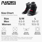 PAPLUS Compression Socks for Men & Women, 2/4/6 Pairs Ankle Running Socks with Arch Support, Ankle Support, Plantar Fasciitis