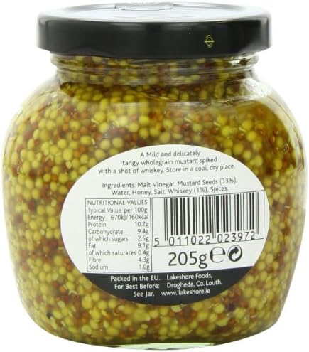 Lakeshore Wholegrain Mustard with Irish Whiskey, 7.2 Ounce