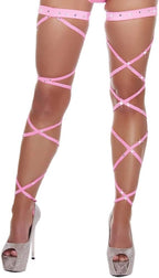 Women Rave Festival Sexy Shiny Rhinestone Leg Wraps for Raves, Dance, Music Concert, Club Wear