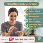 Pillar - 7 Day Pill Box Organiser | BPA-Free Wheat Straw Pill Organiser | Beautiful Tablet Organiser for Travel and Home (Soft Pink)