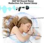 Ear Plugs for Sleeping, 50dB Noise Cancelling Ear Plugs for Noise Reduction, Reusable Silicone Sleeping Earplugs for Snoring, Concert, Shooting & Plane Travel with 8 Eartips Case