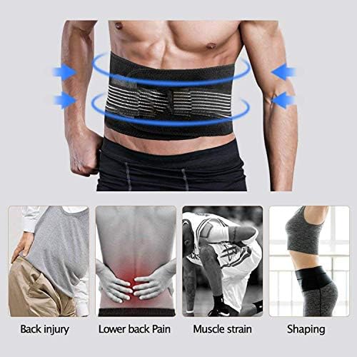 Deluxe Neoprene Double Pull Lumbar Lower Back Support Brace Exercise Belt Waist Trainer Belt